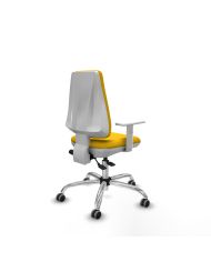 Silla Ergonómica Elche blanca asincro bali brazos blancos base cromada