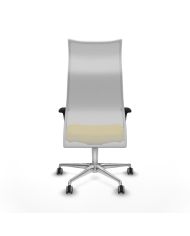 Silla Ergonómica Albacete XL sincro blanca brazos 1D base aluminio