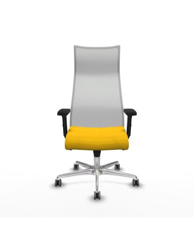 Silla Ergonómica Albacete sincro blanca bali brazos 2D base