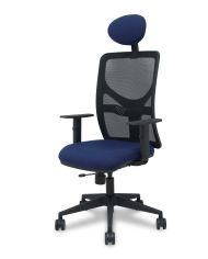 Silla Ergonómica Motilla traslack negra asiento bali brazos 1D base piramidal cabecero fijo