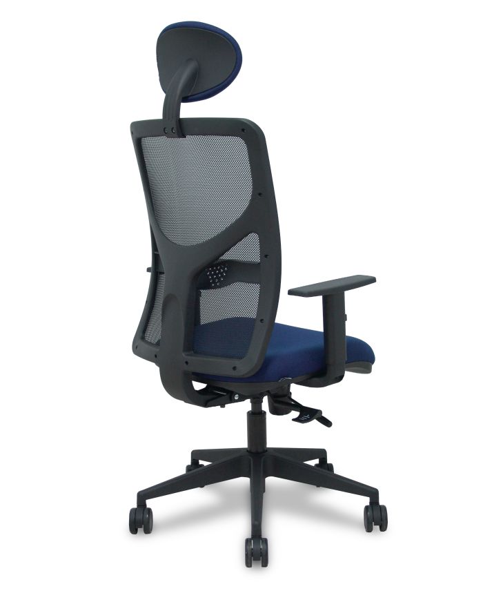 Silla Ergonómica Motilla traslack negra asiento bali brazos 1D base piramidal cabecero fijo