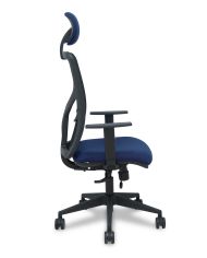 Silla Ergonómica Motilla traslack negra asiento bali brazos 1D base piramidal cabecero fijo