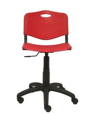 Silla Robledo giratoria roja