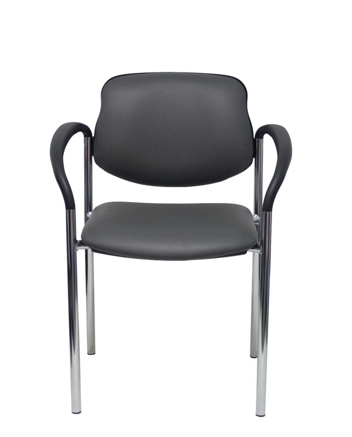 Silla fija Styl chasis cromo con brazos | Sillas Confidente