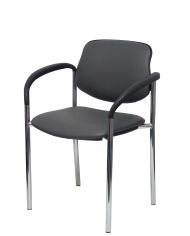 Silla fija Styl chasis cromo con brazos