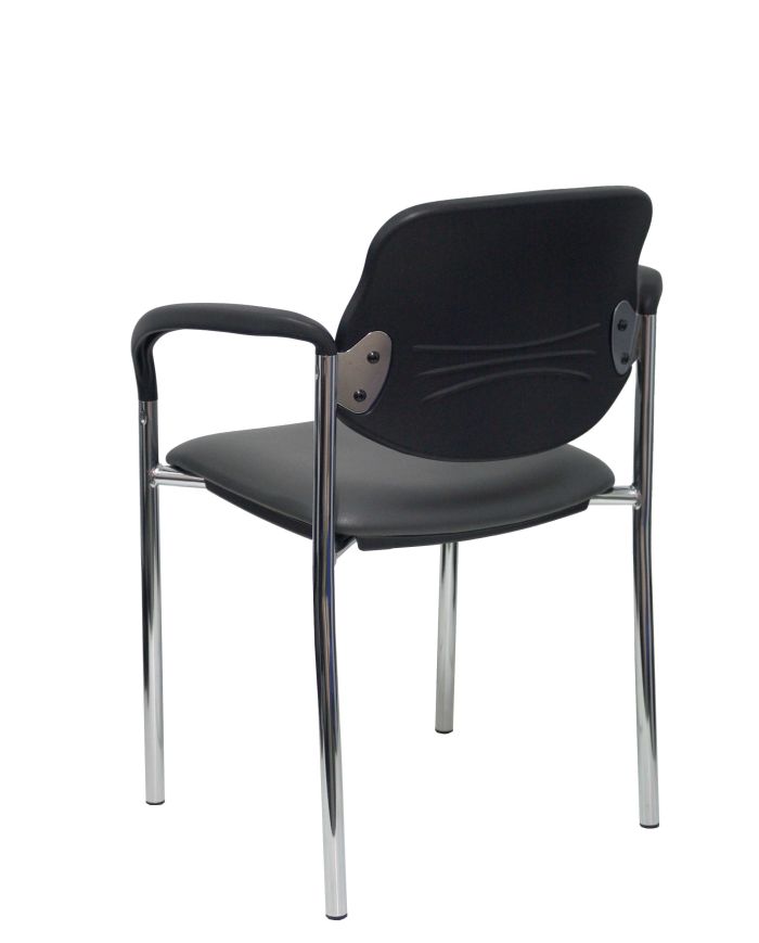 Silla fija Styl chasis cromo con brazos | Sillas Confidente
