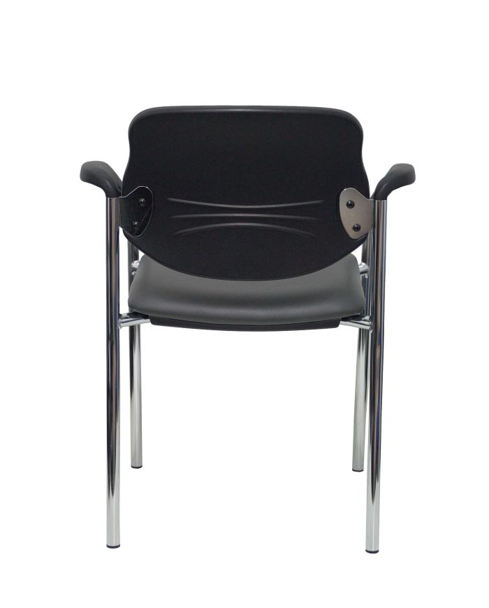 Silla fija Styl chasis cromo con brazos | Sillas Confidente