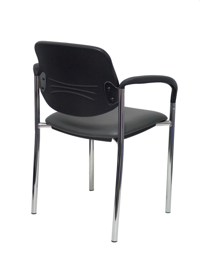 Silla fija Styl chasis cromo con brazos | Sillas Confidente