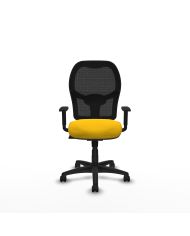 Silla Ergonómica Alocén sincro negra bali brazos 1D base poliamida