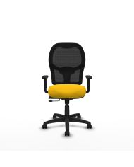 Silla Ergonómica Alocén traslack negra bali brazos 1D base poliamida
