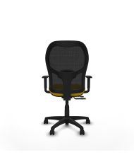 Silla Ergonómica Alocén traslack negra bali brazos 1D base poliamida