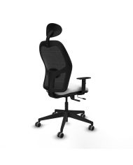 Silla Ergonómica Alocén traslack negra bali brazos 1D base piramidal cabecero fijo