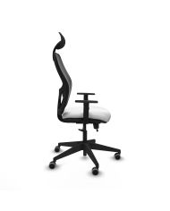 Silla Ergonómica Alocén traslack negra bali brazos 1D base piramidal cabecero fijo
