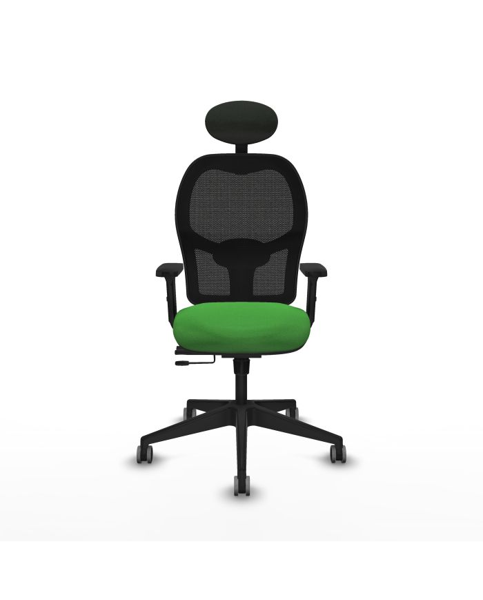 Silla Ergonómica Alocén traslack negra bali brazos 2D base