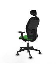 Silla Ergonómica Alocén traslack negra bali brazos 2D base piramidal cabecero fijo