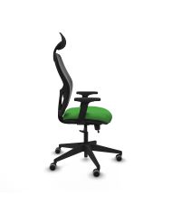 Silla Ergonómica Alocén traslack negra bali brazos 2D base piramidal cabecero fijo