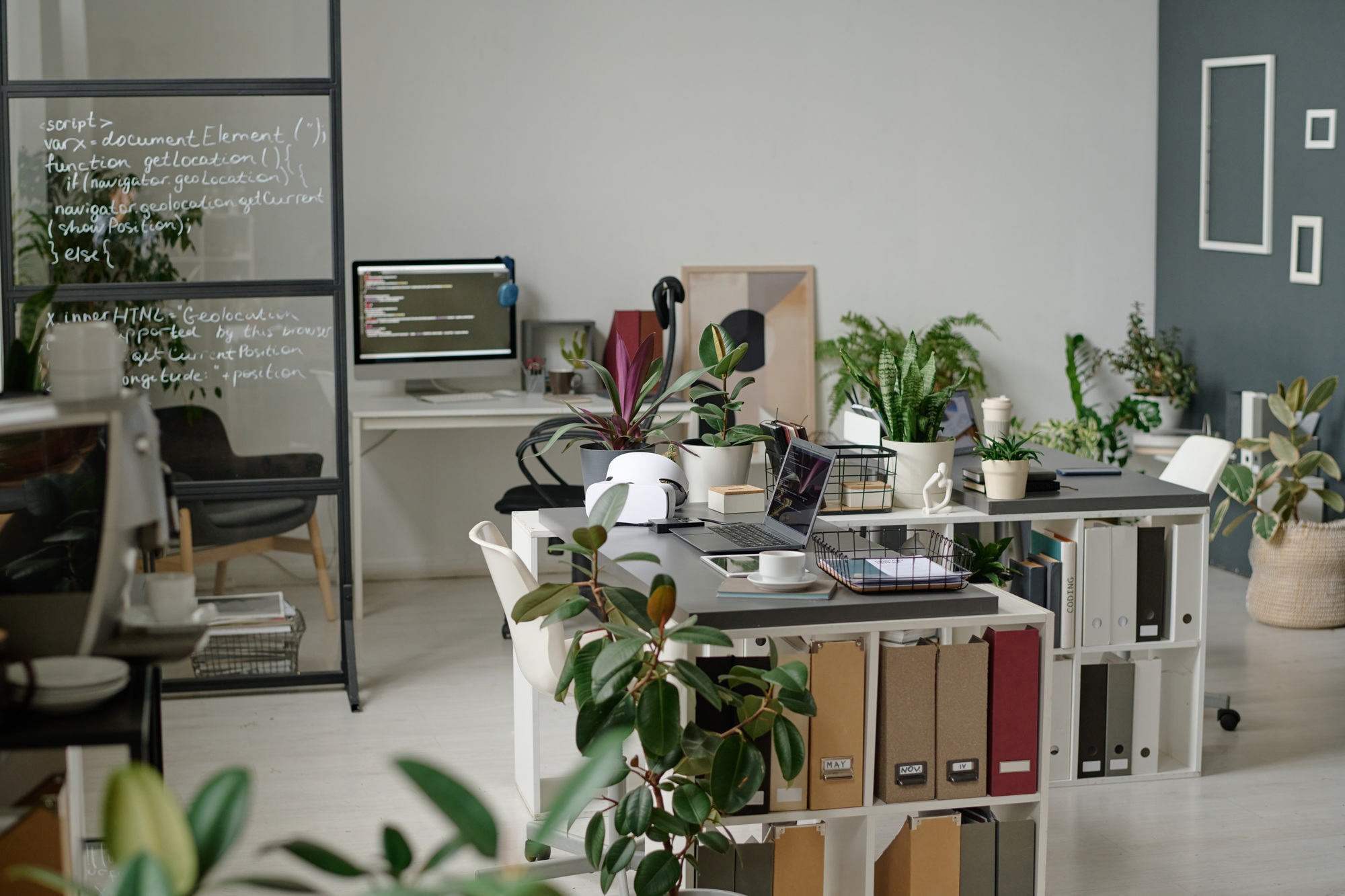 Modern Office with Plants