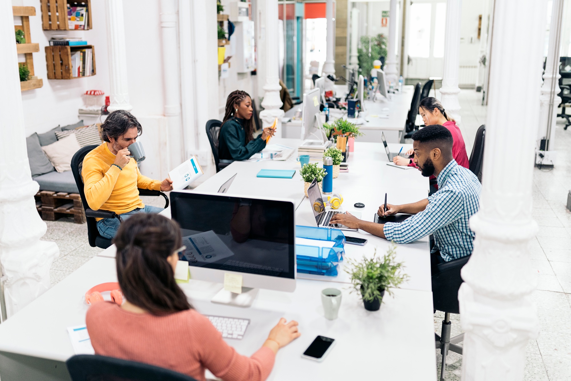 Office Workers in Co-Working
